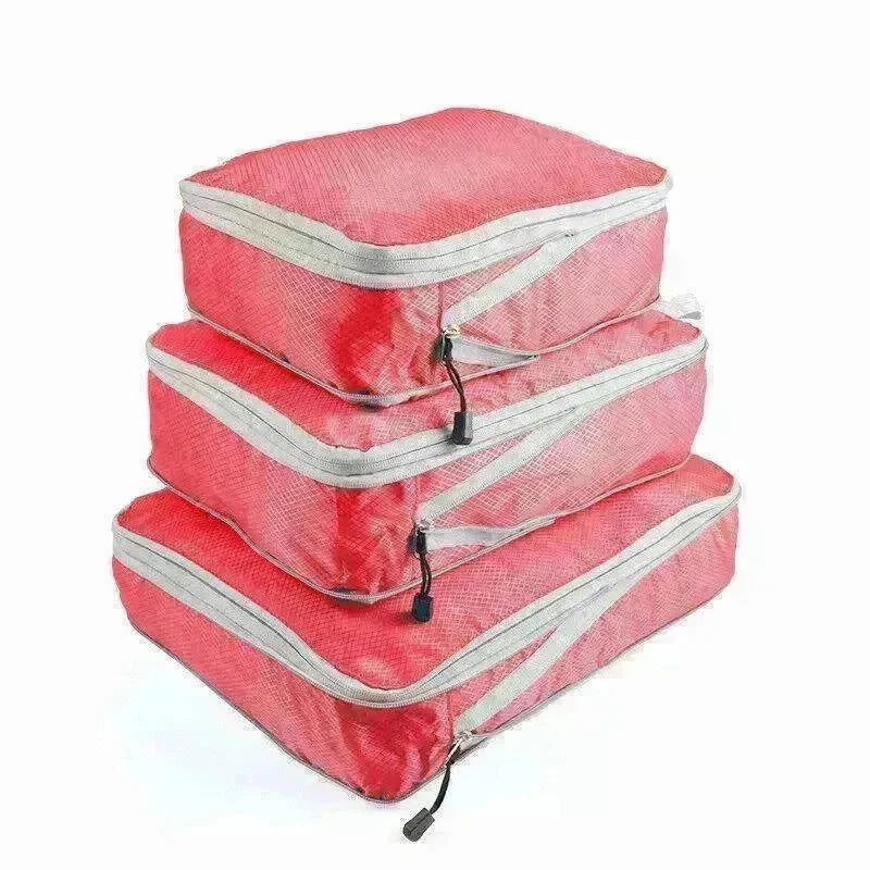 3Pcs Comp. Packing Cubes Expandable Travel Bags Organizer - Random Color - EX-STOCK CANADA