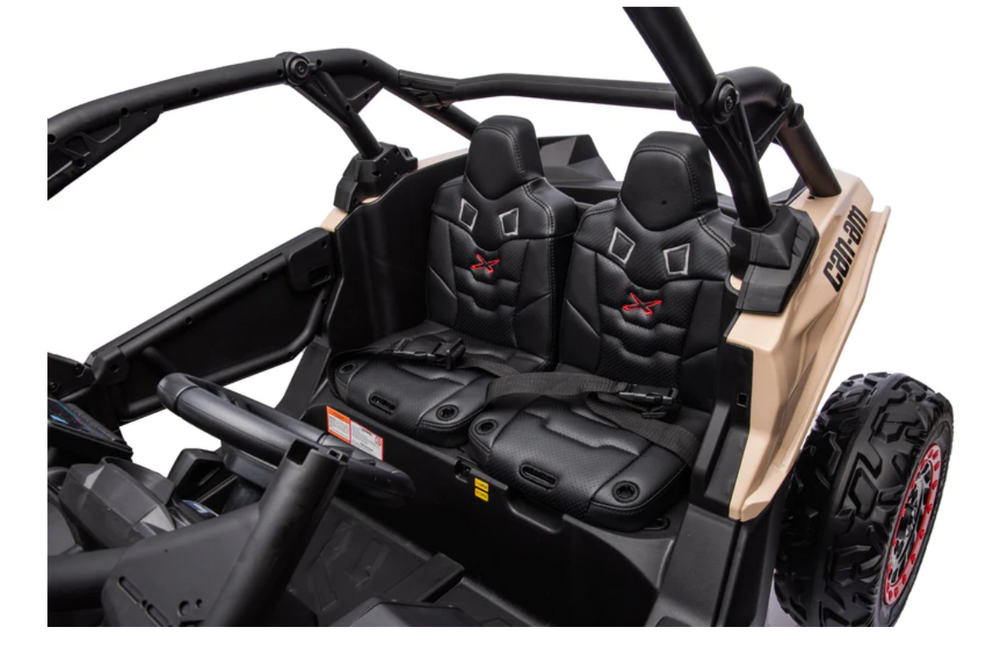 2026 2X24V CAN AM MAVERICK 4X4 2 Seater DELUXE Kids Ride On Car with Remote Control 