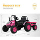 2026 6v Tractor Powered Ride-On Car Remote Control with Detachable Wagon 