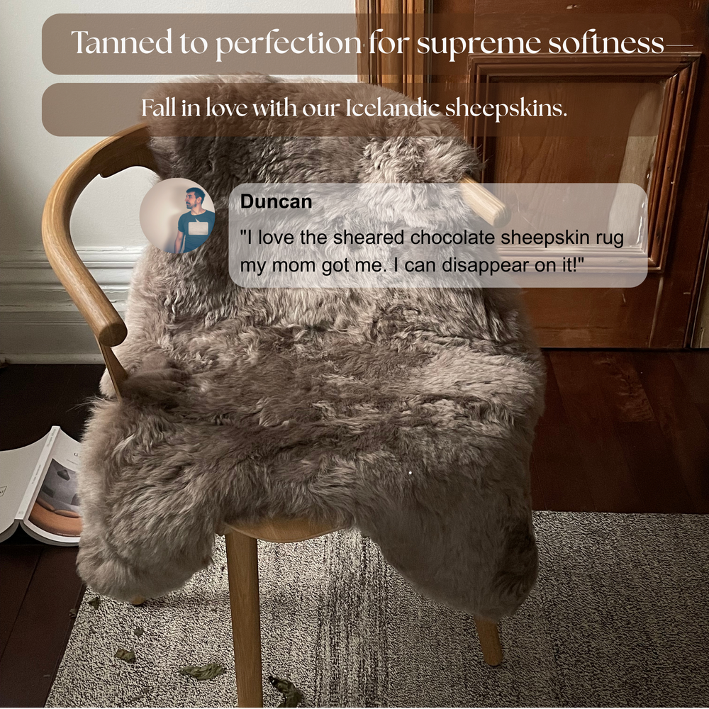 Shorn Taupe Icelandic Sheepskin EX-STOCK Canada 