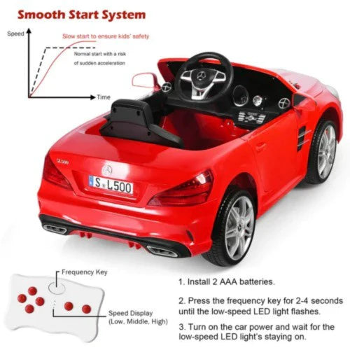 2026 Mercedes Benz 12V SL500 Kids Ride On Car with Remote Control 