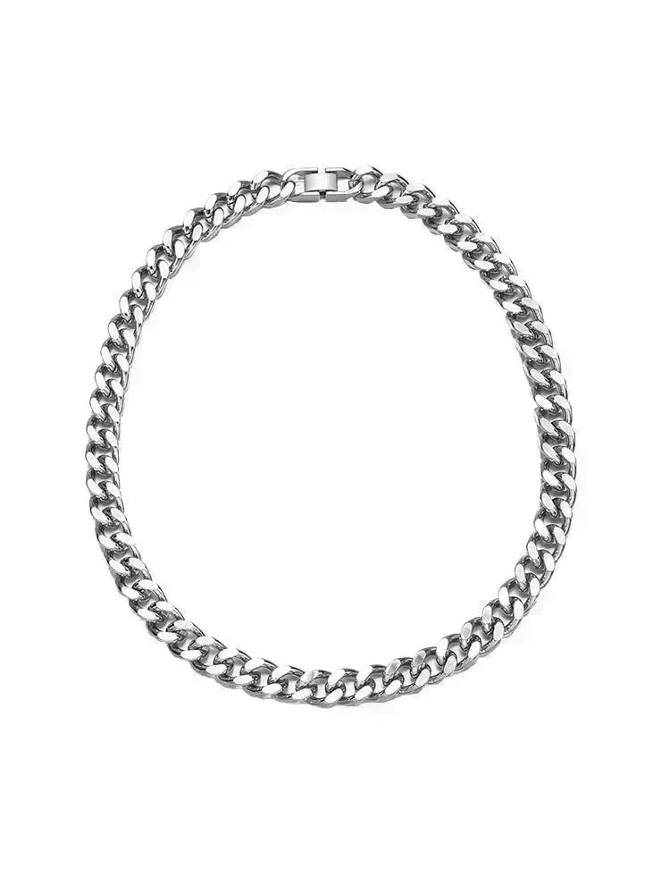 Thick Cuban Link Chain Titanium Steel Necklace Clavicle Chain - EX-STOCK CANADA