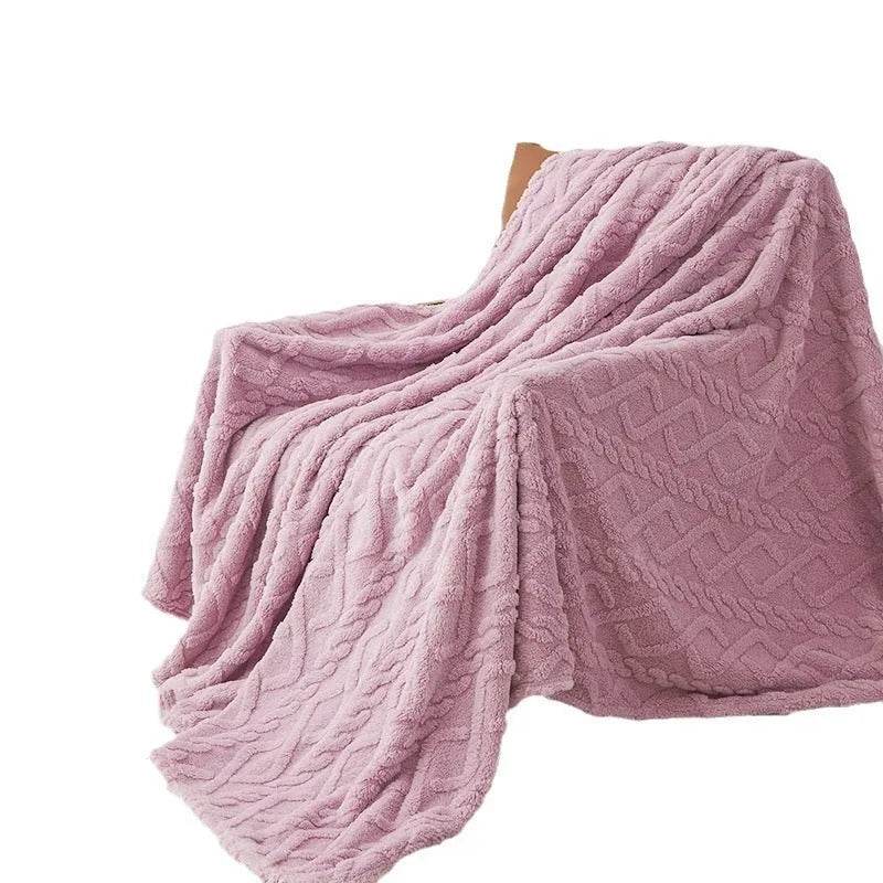 Single-layer Double-sided Tower Velvet Sofa Cover Soft Winter Blanket - EX-STOCK Canada