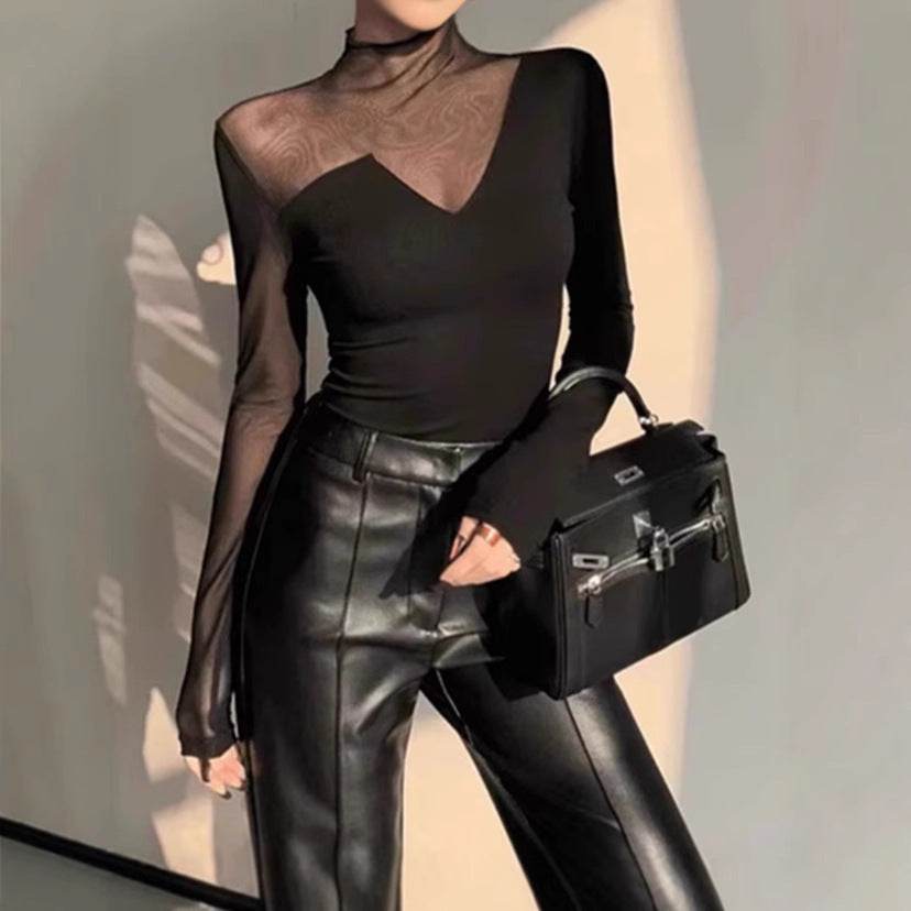 Fashion Chic Slim fit High neck bodycon top for women - EX-STOCK Canada