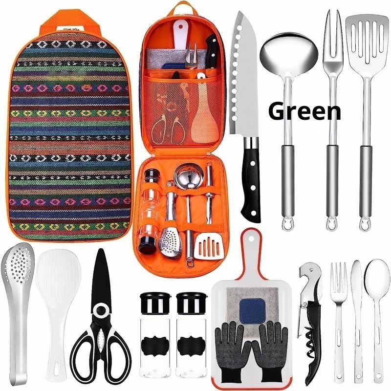 Tent Camping Kitchen RV Cooking Set Utensils Dining Fork Spoon Set EX-STOCK Canada 