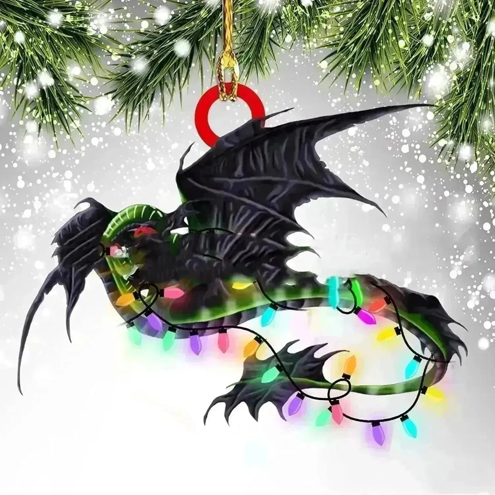 Dinosaur Dragon Egg Christmas Decorations Pendant Acrylic - EX-STOCK CANADA