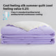 Pure Color Cool Silk Summer Blanket Airable Cover Single Double Summer Ice Cream Ice Silk Summer Quilt Machine Washable Thin Duvet EX-STOCK Canada 