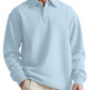 Texture Jacquard Solid Color Men's Long-sleeved Polo Shirt Lapel Loose Sweater EX-STOCK Canada 