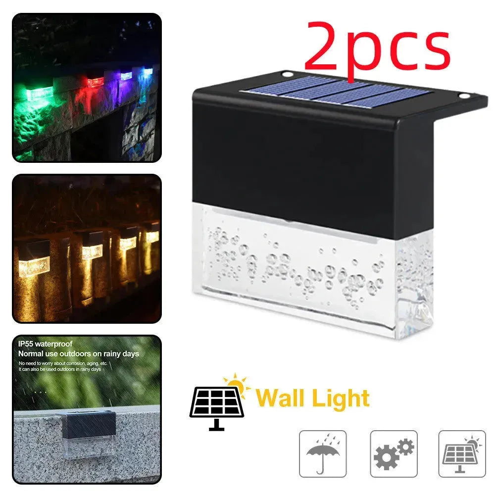 Waterproof New RGB LED Solar Light Step Fence Light - EX-STOCK CANADA