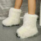 Fashion Long Plush Snow Boots Winter Warm Mid-tube Furry Cotton Shoes For Women Short Boot - EX-STOCK CANADA