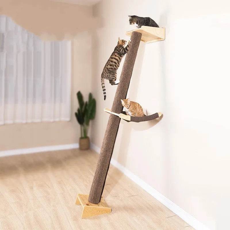Solid Wood Large Cat Climbing Frame Cat Litter Cat Tree One Cat Shelf - EX-STOCK Canada