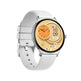 Smartwatch with a white band on a white background