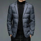 Winter Men's Suit Detachable Scarf Collar Casual Down Jacket - EX-STOCK Canada
