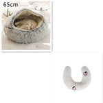 2 In 1 Dog And Cat Bed Pet Winter Bed Round Plush Warm Bed House Soft Long Plush Pets Bed Pet Products EX-STOCK Canada 