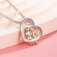 Love Couple Necklace With Colorful Rhinestones Fashion Creative Heart-shaped Necklace For Valentine's Day Gift - EX-STOCK Canada