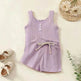 Girls' Sleeveless Simple Solid Color Casual Top And Shorts Two-piece Set for girls - EX-STOCK Canada