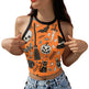 Halloween Printed Skeleton Skull Vest crop Top For Women - EX-STOCK CANADA