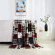 Christmas Elk Snowman Santa Claus Print Blanket Winter Double-sided Flannel Blanket For Sofa Sleeping Shawl - EX-STOCK CANADA