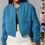 Oversized Fashion Button down Cropped Jacket outwear top for women - EX-STOCK Canada