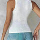 Cotton Round Neck Vest Top Summer Casual Solid Color Bottom Sleeveless Tank Top  For Women - EX-STOCK CANADA