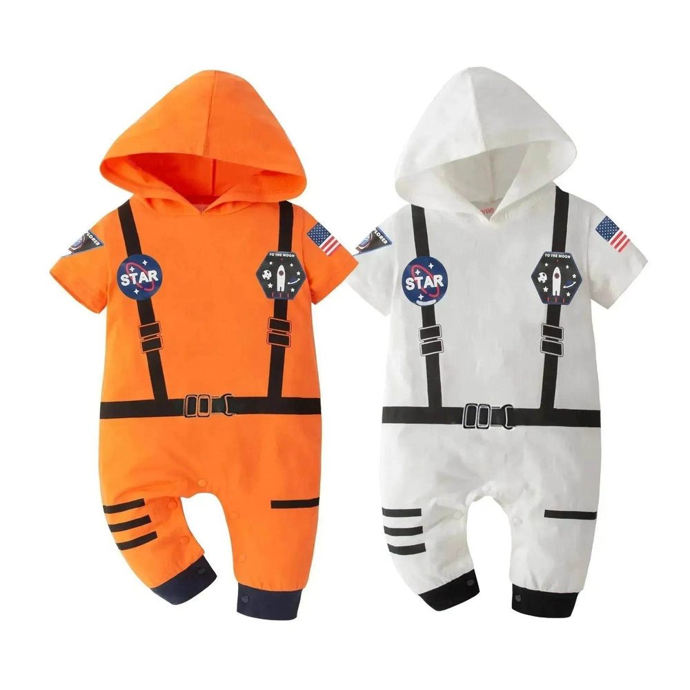 Space Suit Summer Long-sleeved Jumpsuit Holiday Pullover Clothes Baby boy Astronaut costume - EX-STOCK Canada