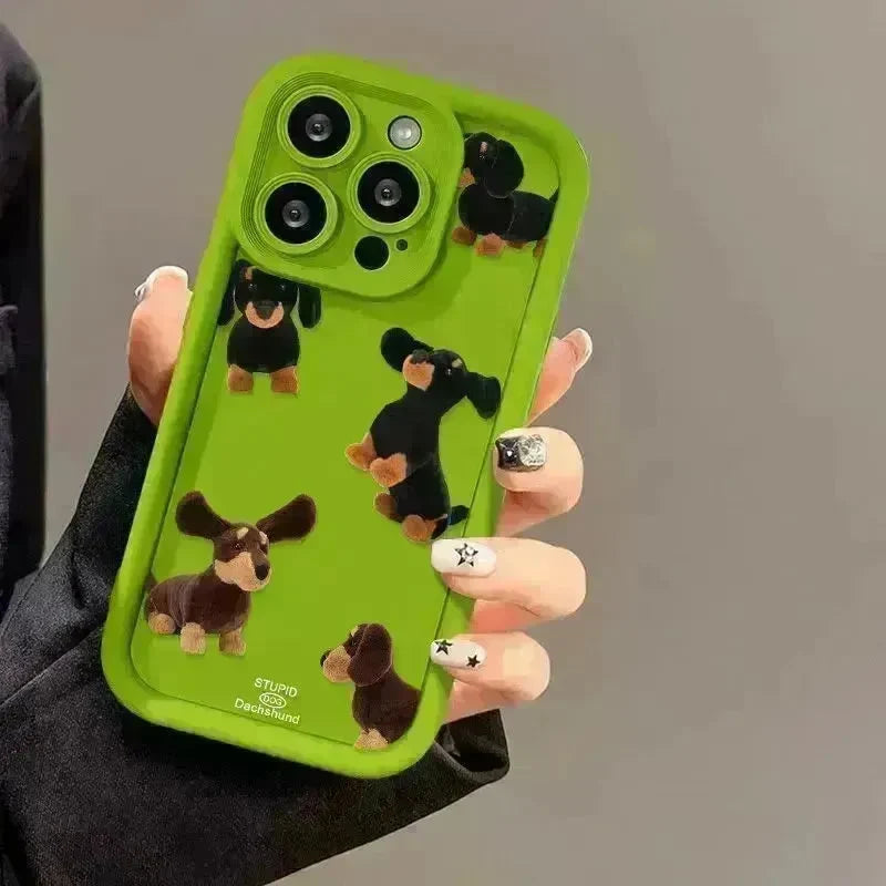 Cream Sausage Dog Phone Case - EX-STOCK CANADA