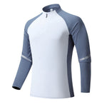 Mock Neck Half Zip Workout top for Men Long Sleeve exercise top - EX-STOCK Canada