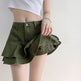 Women's White High Waist flared Mini Denim Skirt golf skirt - EX-STOCK Canada
