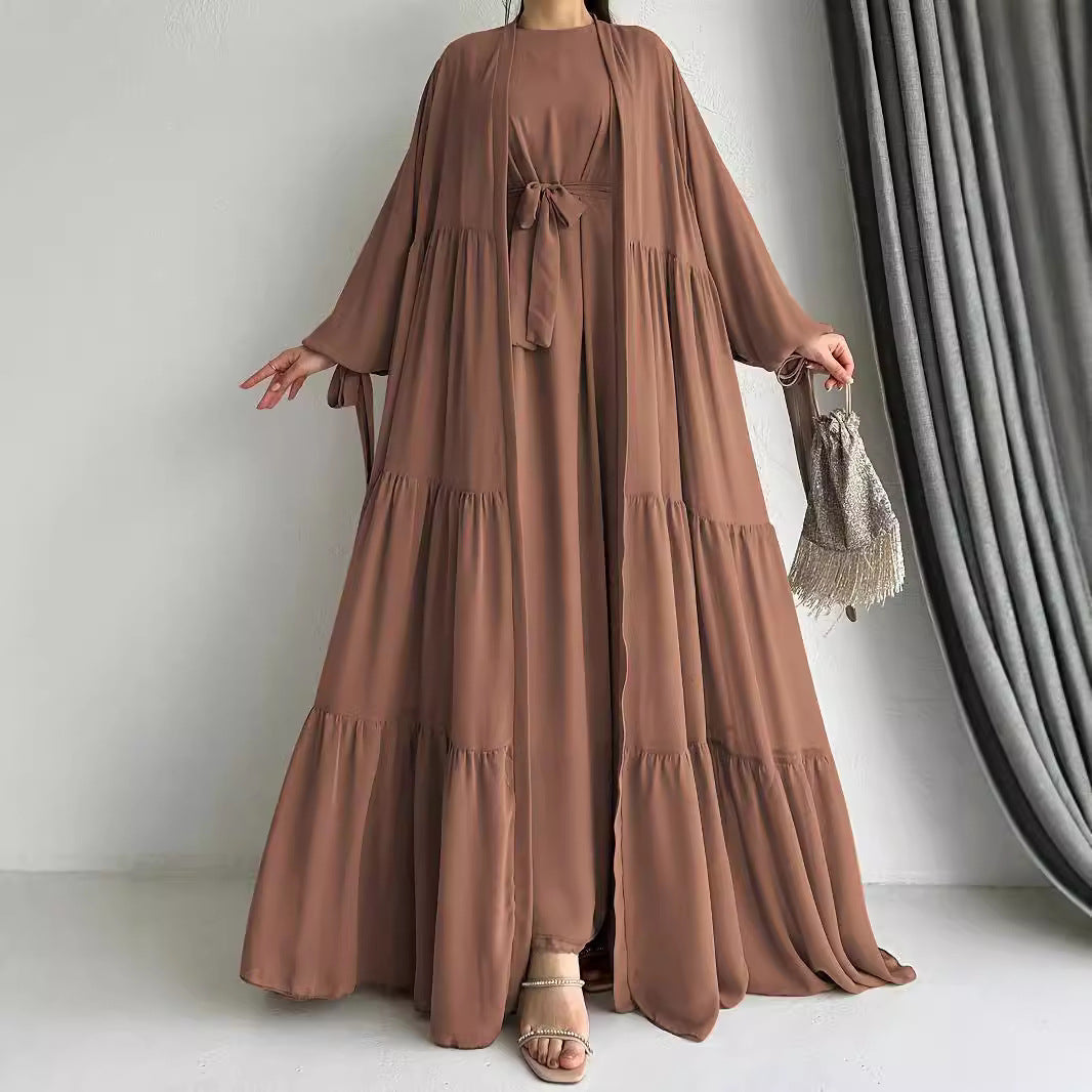Muslim Solid Color Vest Dress Fashion EX-STOCK Canada 