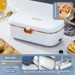 Mini Heating Insulated Lunch Box Plug-in Electric Office Worker Student Bento Stainless Steel Liner Gift EX-STOCK