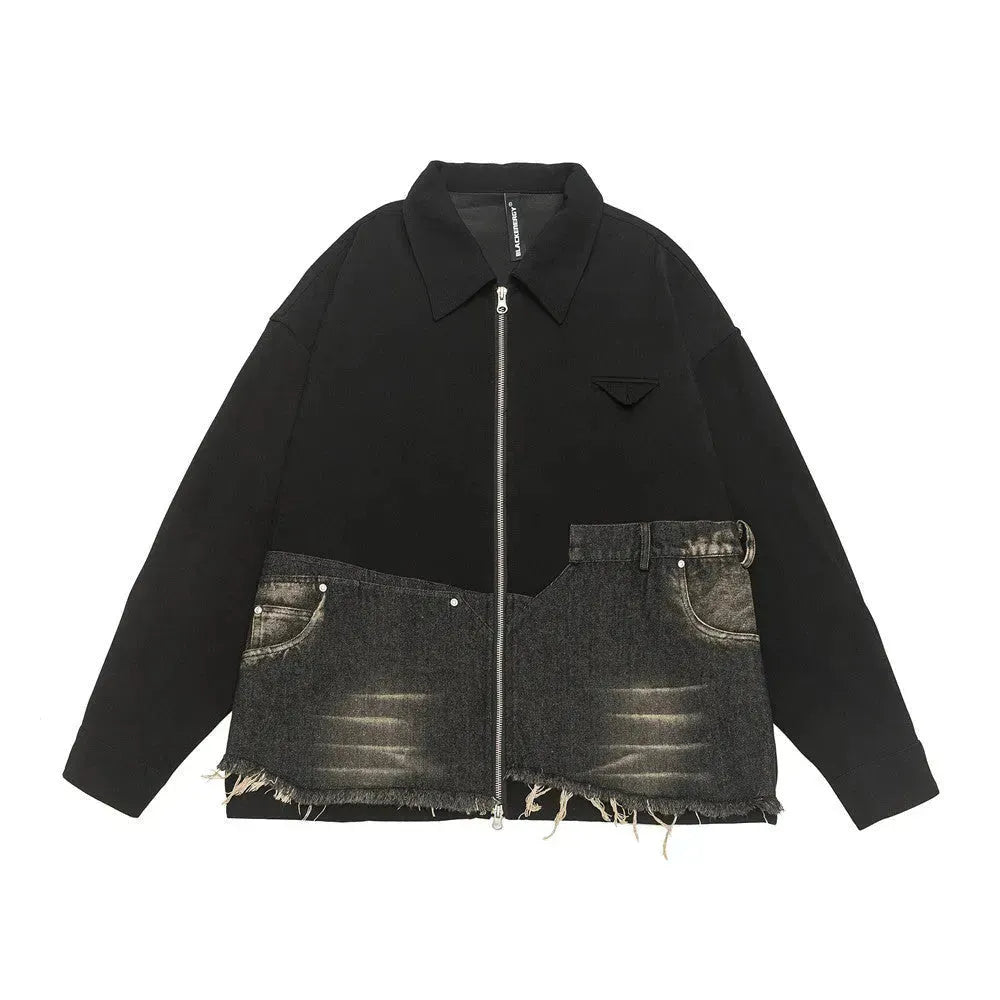 Design Burr Stitching Denim Jacket Coat Women - EX-STOCK CANADA