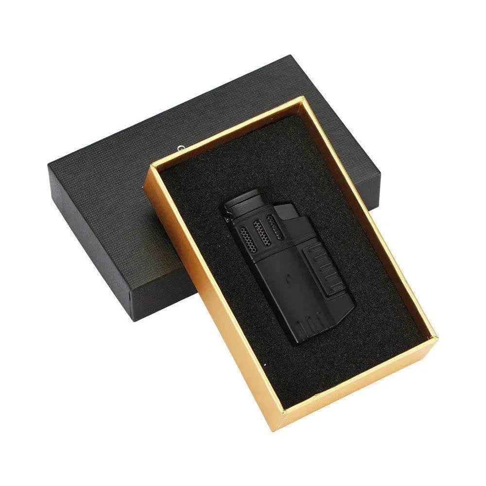 Portable Metal Windproof Cigar Lighter with Cigar Hole Punch - EX-STOCK Canada