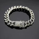 Cuban Bracelet Diamond Cuban Link Chain Hiphop Jewelry - EX-STOCK CANADA