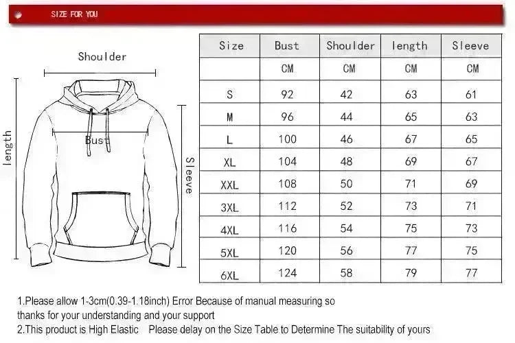 3D Digital Printing Fashion Hoodie Pullover Sweater - EX-STOCK CANADA