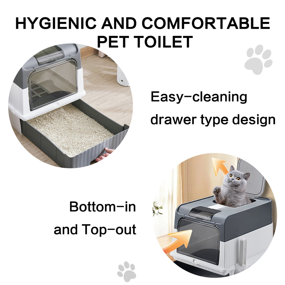 Super Large Capacity Cat Litter Box - Easy To Clean, Odorless, Leak Proof, Not Easy To Leak, Pull-out Design, Comfortable Toilet For Pets EX-STOCK Canada 