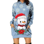 Women's Long-sleeved Christmas Hoodie Sweatshirt Dress Winter - EX-STOCK Canada