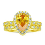 Fashion Ring Set Ladies 925 Sterling Silver Combination Wedding Ring women - EX-STOCK CANADA