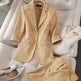 Half Sleeve Blazer And Pant Suit Ladies Women Female Jacket pant suit for women - EX-STOCK CANADA