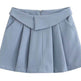 European And American Style College Style High Waist Mini Pleated Skirt - EX-STOCK Canada