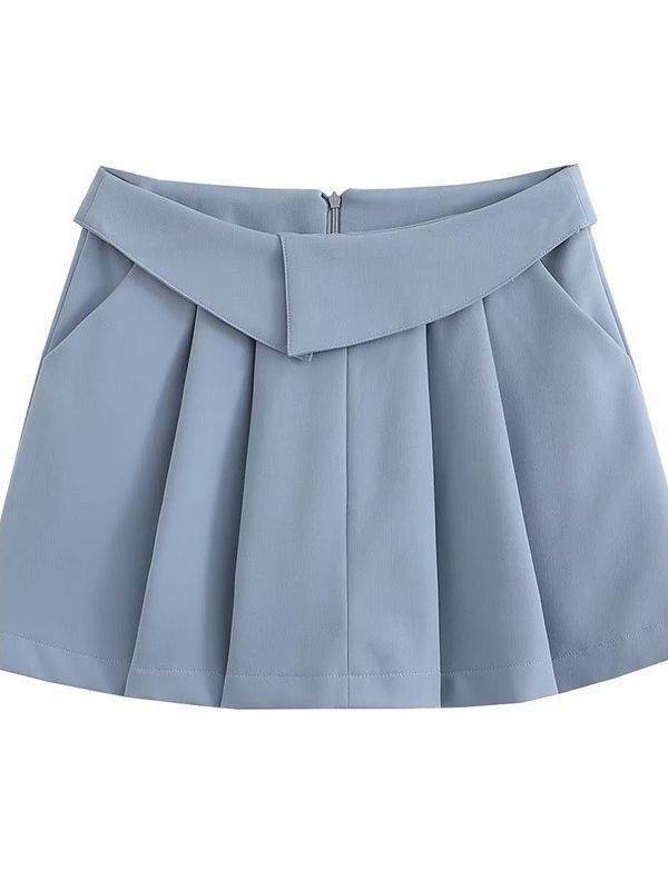 European And American Style College Style High Waist Mini Pleated Skirt - EX-STOCK Canada