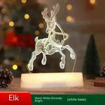 Christmas Decoration 3D Lamp Acrylic LED Night Lights New Year Valentines Day Christmas Kids Gift Christmas Ornaments - EX-STOCK CANADA