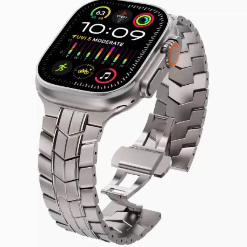 Replaceable Stainless Steel Chain Watch Strap Suitable For Apple IWatch - EX-STOCK Canada
