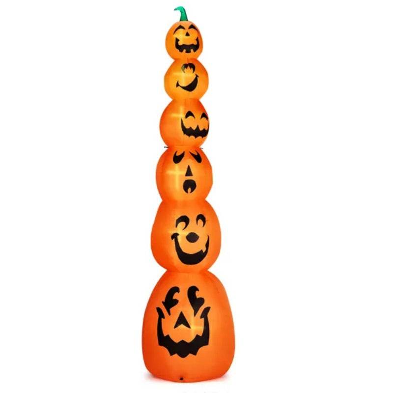 9FT Halloween Inflatable Stacked Pumpkins, Blow Up 6 Pumpkins Inflatable With Built-in LED Lights Outdoor Decorations Large Party Yard Decoration - EX-STOCK Canada