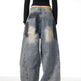 Splash Ink Ripped Machete Baggy Jeans Pant For Women Loose-fitting Wide-leg Trousers - EX-STOCK Canada