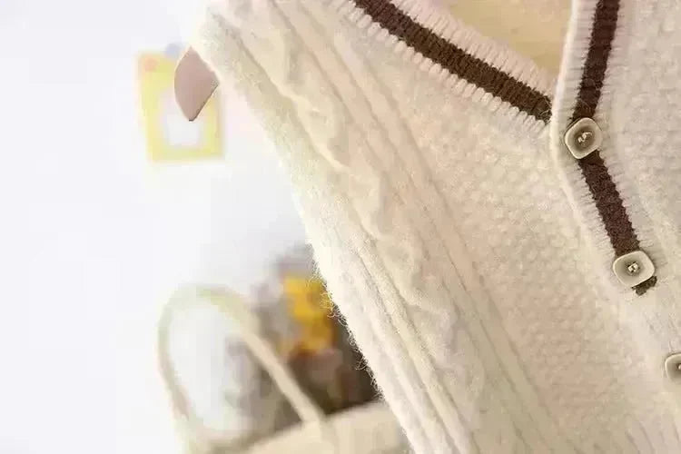 Children Knitted Chunky Sweater Outwear Vest kids - EX-STOCK CANADA