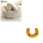 2 In 1 Dog And Cat Bed Pet Winter Bed Round Plush Warm Bed House Soft Long Plush Pets Bed Pet Products EX-STOCK Canada 