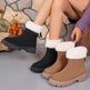 Square-heeled Snow Boots Winter Plus Velvet Platform Plush Shoes Fashion Warm Non-slip Mid-calf Boot For Women - EX-STOCK Canada