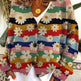 Christmas Abstract Printing Casual Cloak Coat Cardigan Sweater - EX-STOCK Canada