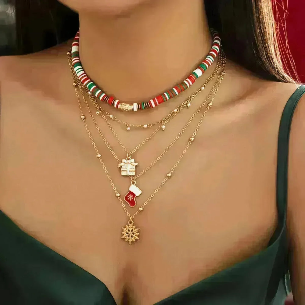 Christmas Beaded Necklace for women - EX-STOCK CANADA