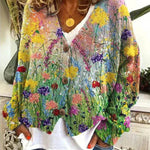 Christmas Abstract Printing Casual Cloak Coat Cardigan Sweater - EX-STOCK Canada